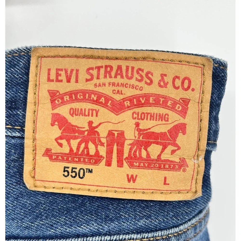 Levi's 550 Relaxed Tapered Leg Blue‎ Denim Jeans Men's Size 54x30 NWT